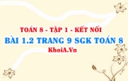 Bài 1.2 trang 9 SGK Toán 8 tập 1 Kết nối tri thức